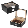25 Antique Glass Affordable Desktop Caja Humidor Cigar Box Display