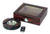 Sonny 20 CT Wooden Cigar Box Ebony Humidor Set with Ashtray Cutter Hygrometer & Humidifier