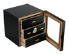 Sonny Exquisite Wooden Lacquer Humidor 75 Counts Cigar Cabinet Wood Cigar Box With Three Drawers