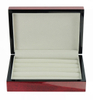 Elegant 16 Paris Cherry High Gloss Wooden Cufflinks Rings Jewelry Display Box Desktop Organizer for Man