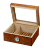 Sonny 25 CT Glass Top Air Tight Table Wooden Cigar Box Packaging Cabinet Cigar Humidor
