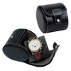 Sonny High Quality Personalized Black Lychee Pattern Travel Watch Case Real Leather