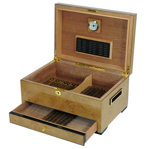 GuangDong Wooden Cigar Packaging Box High Glossy Luxury Humidor Available in Stock