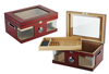 Glass Top Spanish Cedar Humidor with Two Acrylic Window Front