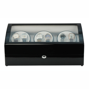 Sonny Wholesale Luxury 6+8 Black Glossy Wooden Automatic Watch Winder Box
