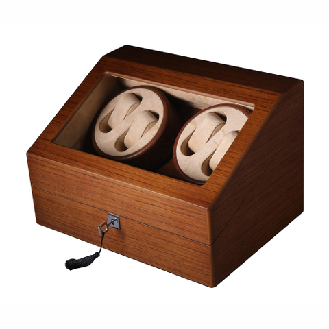 Sonny 4 + 6 Luxury Matt Walnut Wooden Rorating Watch Winder Box