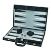 Sonny Custom 19 In Navy Blue Premium Leather Backgammon Set