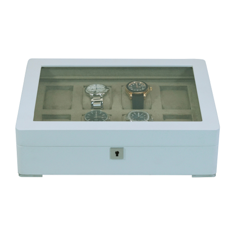 Sonny Custom Wholesale Luxury 8 Slots White Wooden Watch Box Organizer