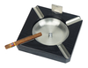 Sonny High Gloss Carbon Fiber Wooden Ash Tray Square Ashtray with Cutter in stock