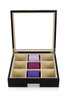 Personalized 9 Tie Display Case Black Wooden Storage Box for Men Gift Box