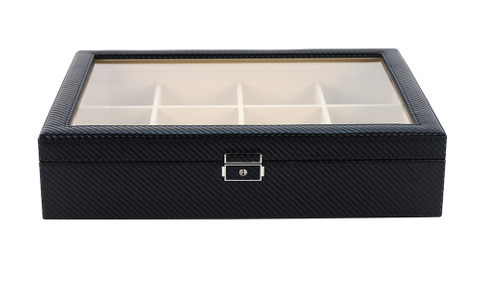 Sonny Custom 12 Necktie Case Belt Buckle Display Box Leather Tie Box