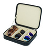 3 Pairs Travel Leather Sunglass Box Organizer Optical Glasses Case Available in Stock