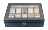 Sonny High Gloss Carbon Fiber Mens Watch Display Case 10 Slots Wooden Watch Box