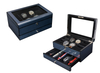 Sonny Case 8 + 4 Carbon Fiber Lacquer Paint Wooden Watch Strap Case Watch Box with Valet Drawer