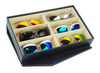 Sonny Handcrafted Carbon Fiber Black Leather 6 Sunglasses Box Gift Packaging Box