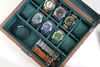 Sonny 2023 New Wooden Jewelry Organizer for Men 10 Slots Watch box with 2 Valet Cufflink Trays