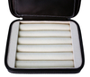 Travel Zipper Type Leather Box 2 Watches Rings Jewellery Watch Organizer Box