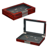 Sonny New Style Wooden Cuff Link Box Jewelry Display Organizer for Cufflinks Rings
