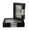 Sonny Cufflink Box Wooden Black Small Ring Jewelry Box for Men/Women