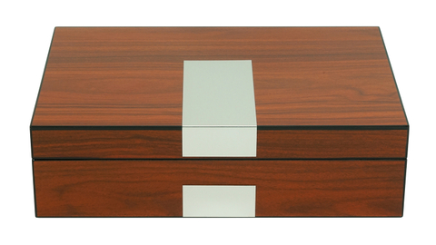Sonny 8 Slots High Gloss Rosewood Watch Storage Box Wooden Case with Large 60 mm Wide Pillows