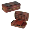 Premium Brown Leather cigar Travel Case 5 CT Cigar Holder for Men