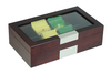 Sonny Wooden Tea Box 8 Compartments Cherry OAK Grain Veneer Tea Organizer Packaging Box