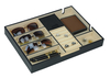 Sonny High End Black Leather Valet Tray Organizer Jewelry Wallet Desk Accessory for Men