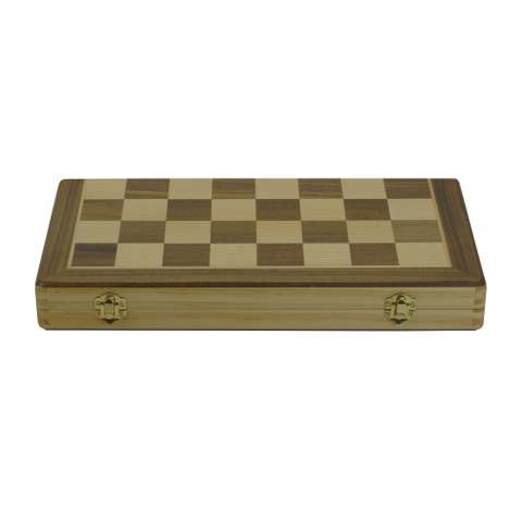 Sonny High End Walnut Wood Folding Chess Set Box for Children for Entertainment