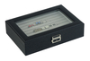 Sonny 2023 New Arrivals High End Business Men Leather Cufflink Box with Top Display Window