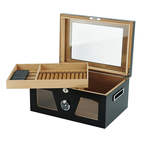 High Quality Luxury Custom Wood Cigar Humidor Cabinet Cigar Case Accessories