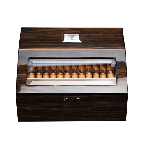 Top Sales Fashionable Large Wooden Cigar Humidors Desktop Cigar Case