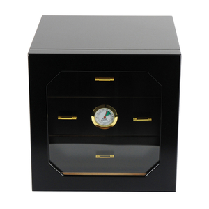 Sonny Exquisite Wooden Lacquer Humidor 75 Counts Cigar Cabinet Wood Cigar Box With Three Drawers