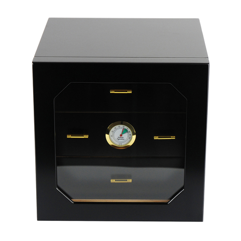 Sonny Exquisite Wooden Lacquer Humidor 75 Counts Cigar Cabinet Wood Cigar Box With Three Drawers