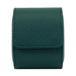 Sonny Luxury Custom Logo Green Leather Watch Roll Travel Watch Box Case