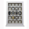 Sonny 20 Slots Vertical Wooden Watch Display Box White Watch Cabinet