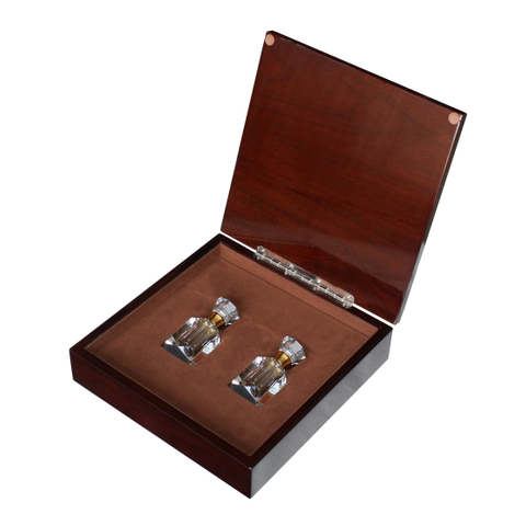 Sonny Dark Brown Wooden Perfume Case Luxurious Gift Box - 30/57/100ml - Made in China