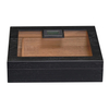 Sonny Custom 20 CT Black OAK Veneer Wooden Cigar Humidor Box with Glass Display Top