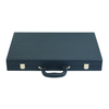 Sonny Custom 19 In Navy Blue Premium Leather Backgammon Set