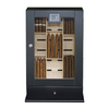 Sonny OEM ODM Custom Wood Black Vertical Wall-Mounted Cigar Humidor Cabinet Display Box with Drawer