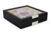 Personalized 9 Tie Display Case Black Wooden Storage Box for Men Gift Box