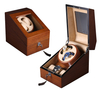 China Manufacturer 2 + 3 Luxury Matt Walnut Wooden Automatic Rotating Watch Winder Box