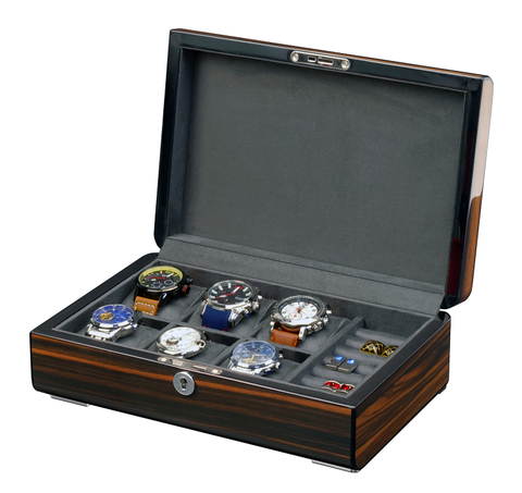 New Style Luxury Wooden Watch Cufflink Jewelry Case Storage Display Box For Large Watches