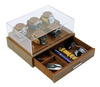 Sonny Luxury Brown Leather 1 2 3 4 5 Watch Display Case Holder Organizer Mens Watch Box