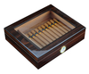 Handmade Cedar Humidor Box for 15-20 CT Cigars Storage Matte Lacquer Wooden Cigar Case With Custom Logo