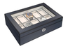 Sonny High Gloss Carbon Fiber Mens Watch Display Case 10 Slots Wooden Watch Box