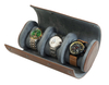 Sonny High Quality 1 2 3 Slots Brown Leather Watch Case Box Travel Watch Roll Organizer for Men
