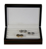 Sonny Ready TO Ship Low MOQ Customized Logo And Color Wood Ring Box 16 Pairs High Gloss Wooden Cufflinks Box