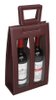 Sonny Custom Portable Brown Leather Gift Box Packaging for 2 Red Wine Bottles