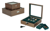 Sonny 2023 New Wooden Jewelry Organizer for Men 10 Slots Watch box with 2 Valet Cufflink Trays