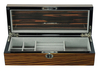 Sonny Hot Sale Custom Product Walnut Wood Cufflink Jewelry Display Storage Lockable Box with Interior Glass for Men